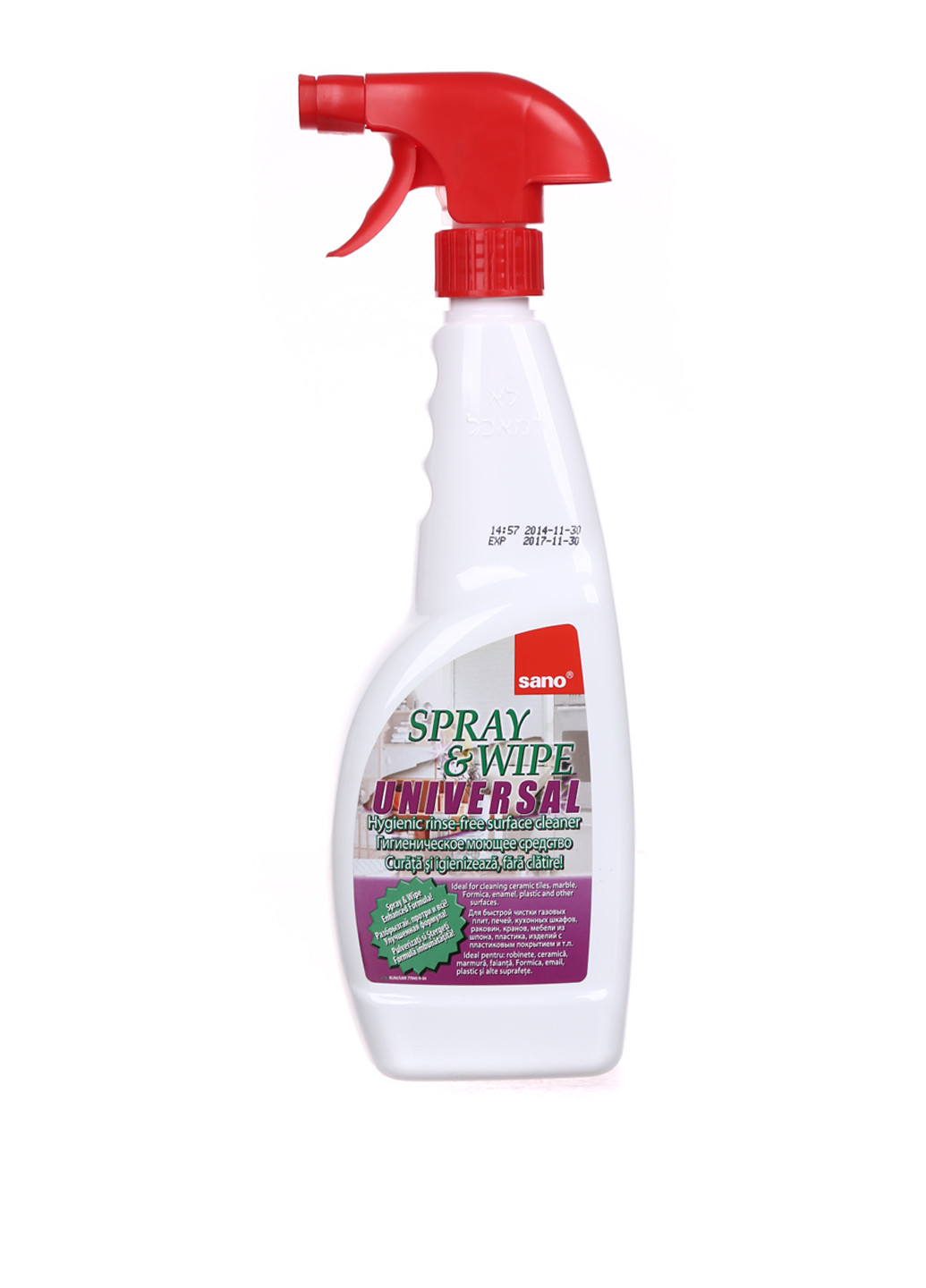 Универсальное средство для чистки поверхностей « Spray & Wipe», 750 мл Sano (94768302)
