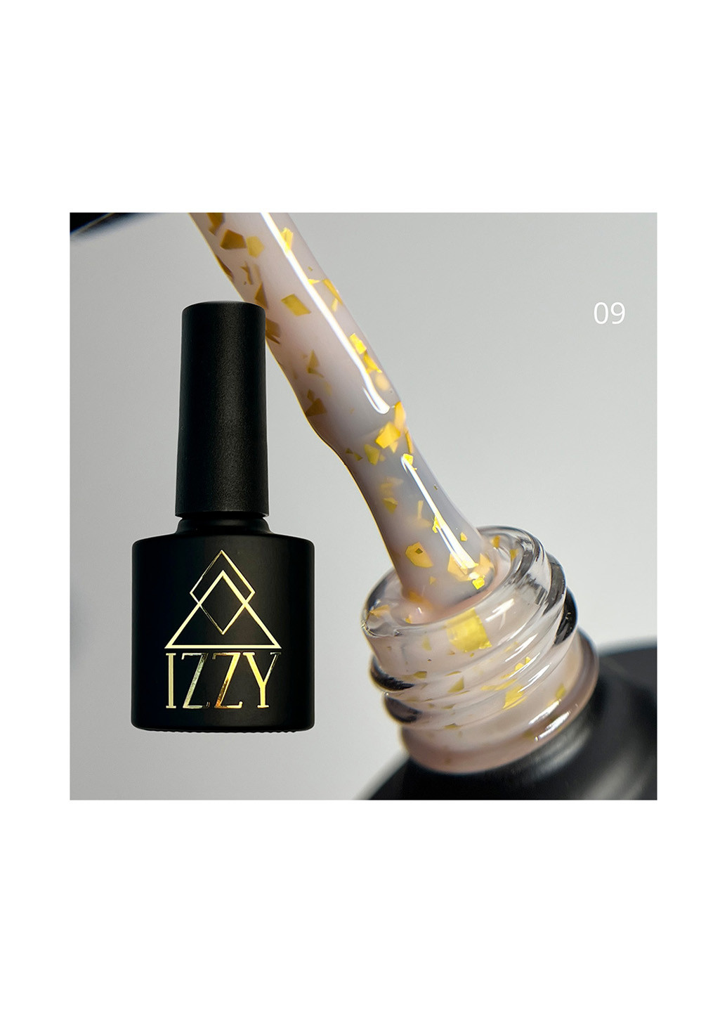 База для манікюру Any Base 09, бежева база для нігтів з поталлю, 10 г Izzy (363030619)