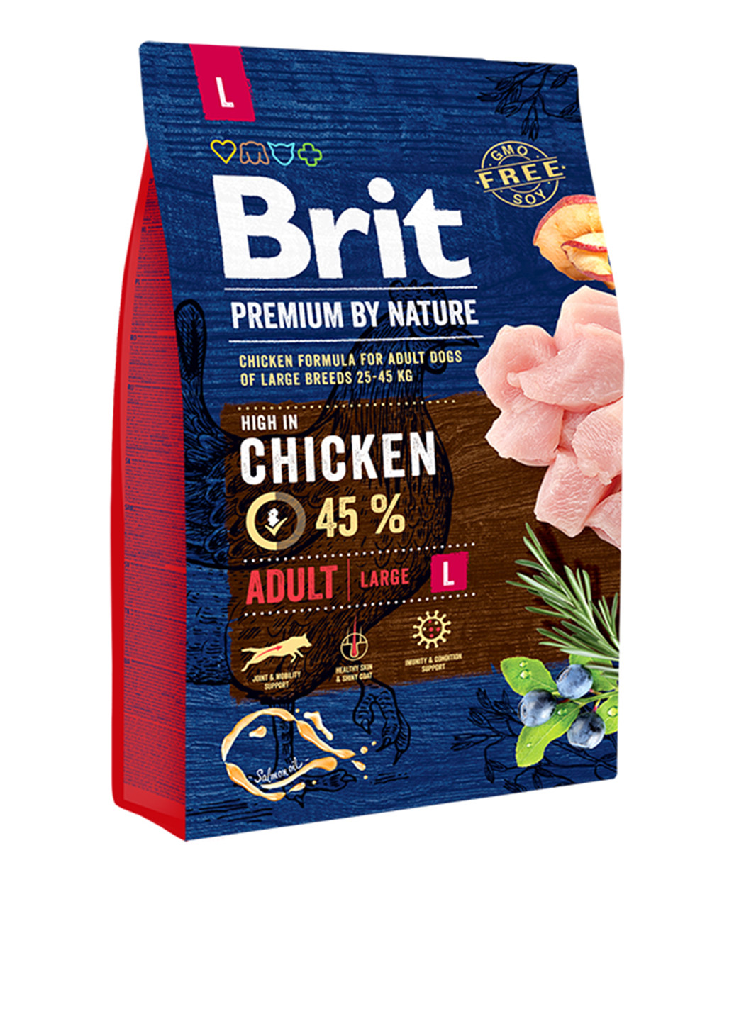 Корм для собак Dog Adult L, 3 кг Brit Premium (134399608)