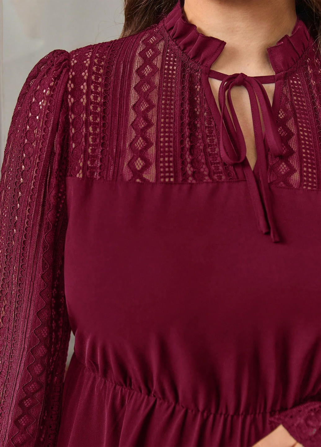 Бордова кежуал сукня а-силует SHEIN однотонна