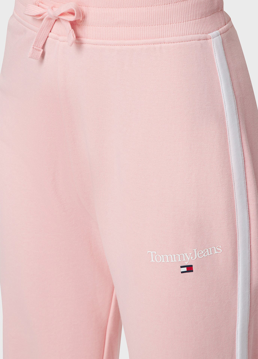 Розовые спортивные демисезонные прямые брюки Tommy Jeans