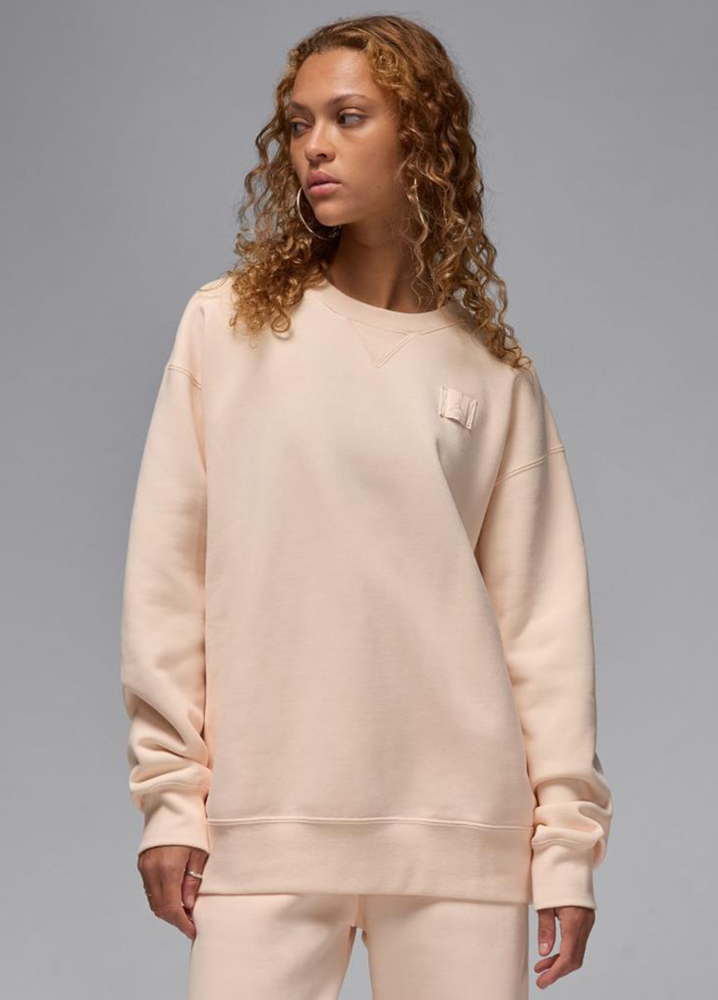 Персиковый свитшот fv7053-838 Jordan однотонный нашивки (361198790)