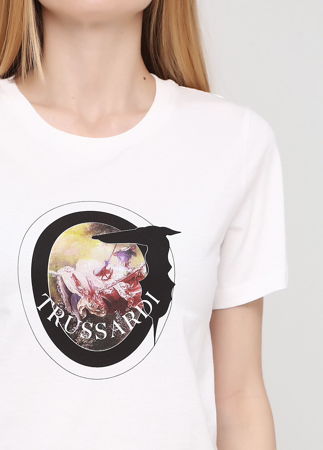 Біла літня футболка Trussardi