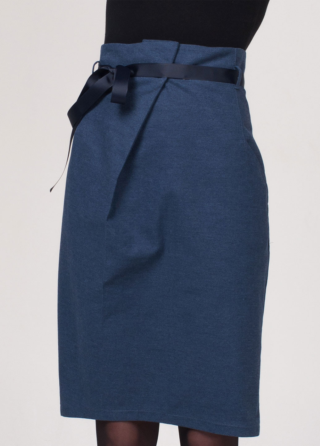 Синяя кэжуал однотонная юбка Margerry мини