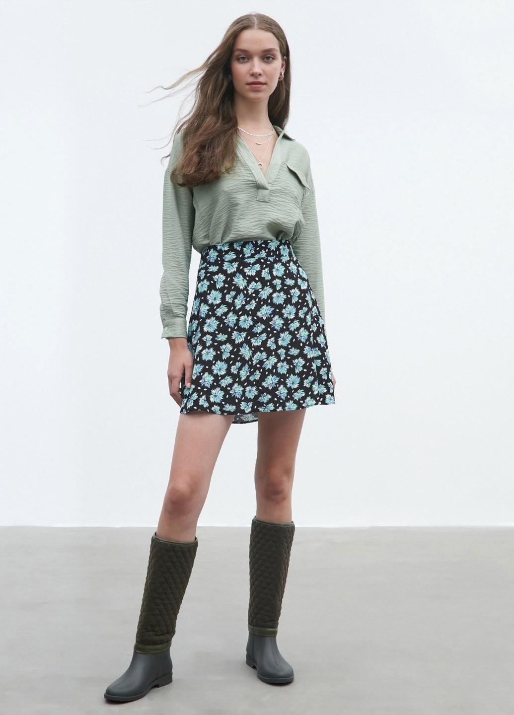 Мятная блуза Mudo