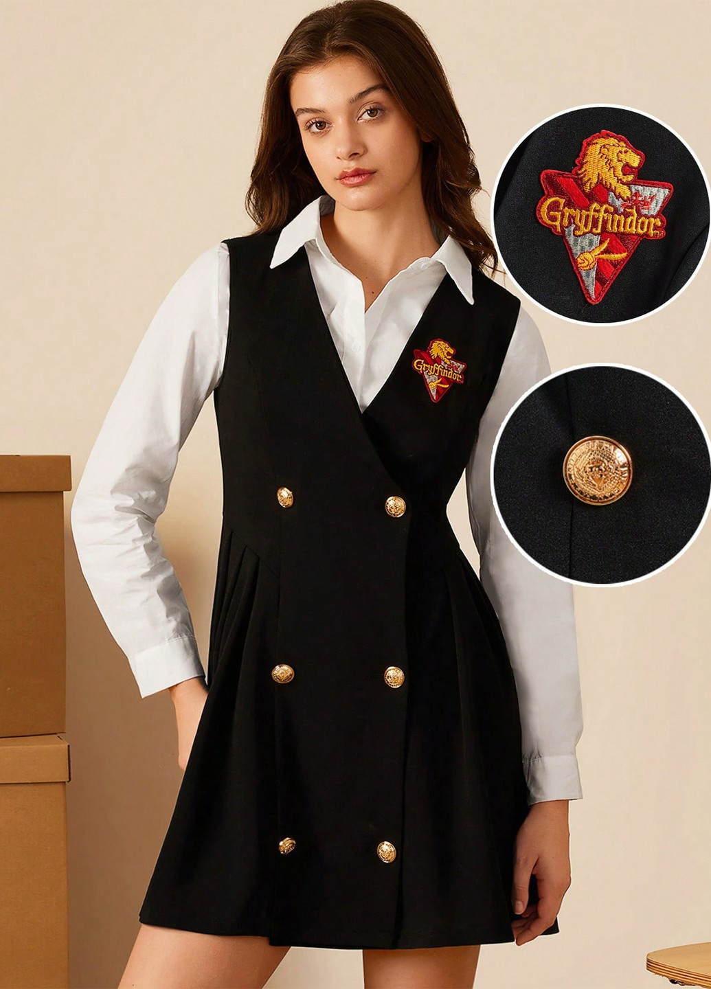 Черное кэжуал платье SHEIN однотонное