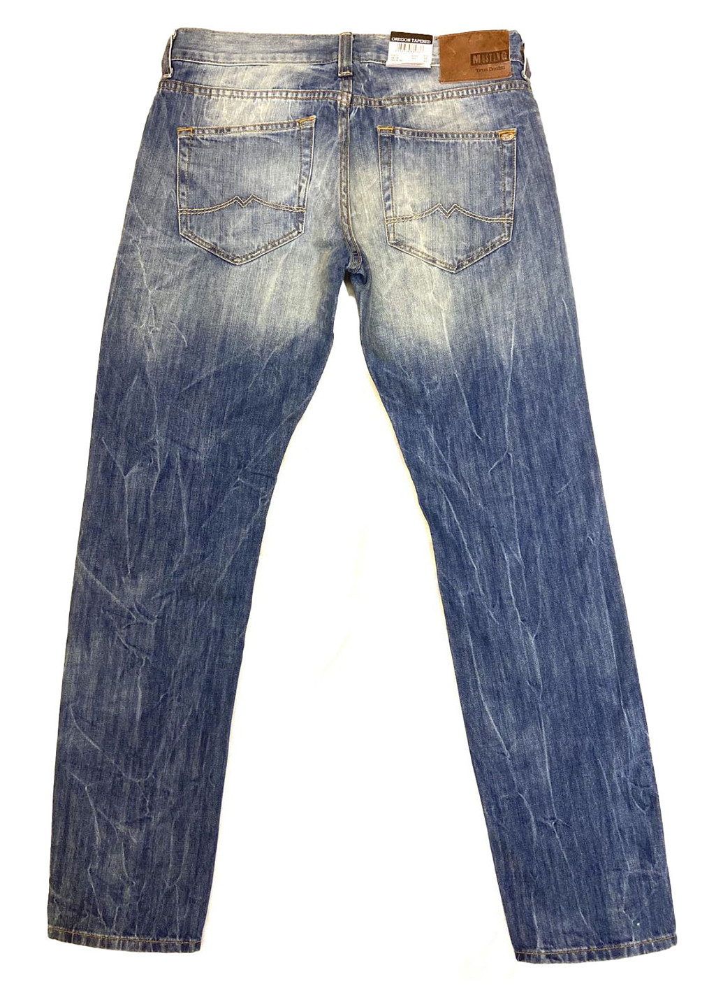 Голубые демисезонные зауженные джинсы Mustang