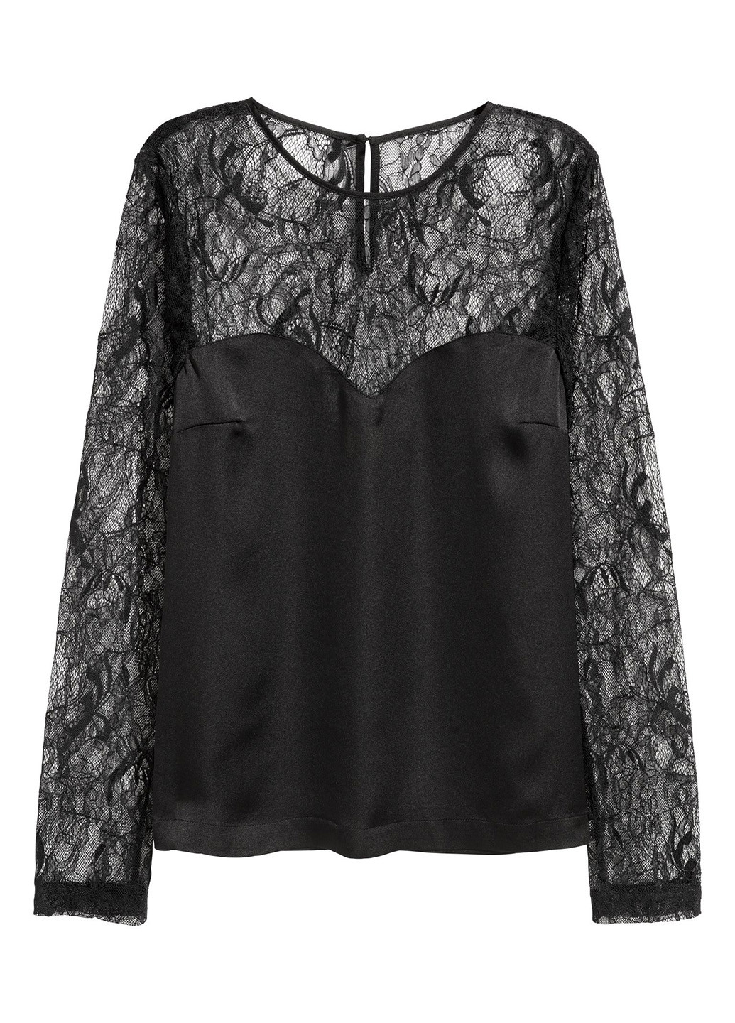 Черная демисезонная блузка H&M