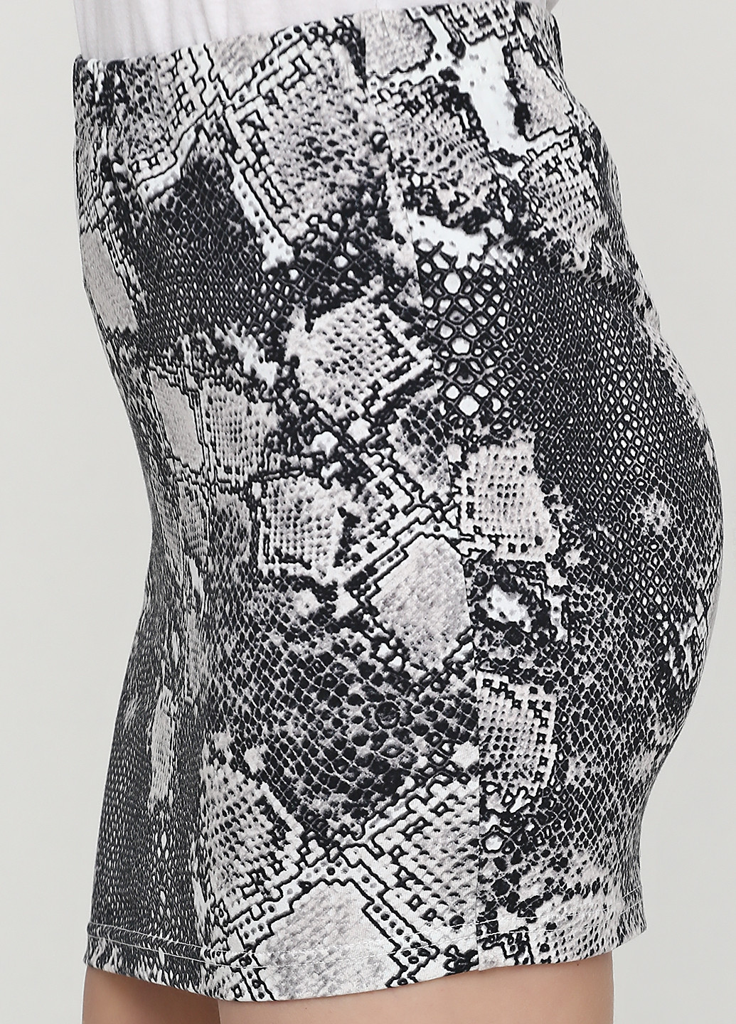 Темно-серая кэжуал с анималистичным узором юбка Colours