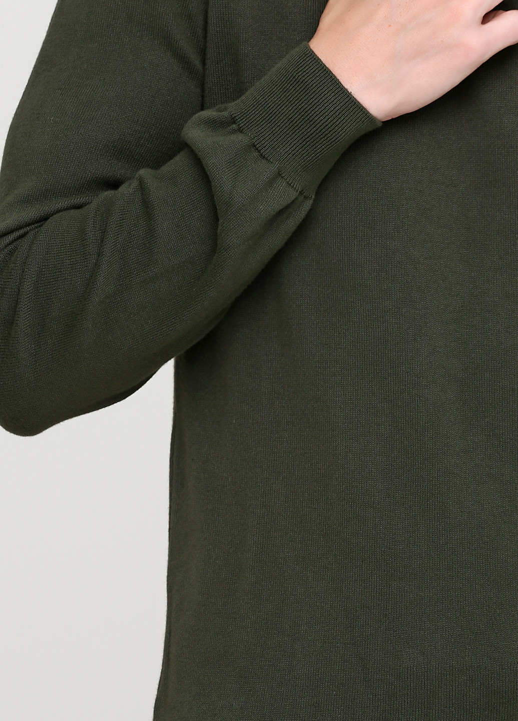 Оливковый (хаки) демисезонный пуловер пуловер Madoc Jeans
