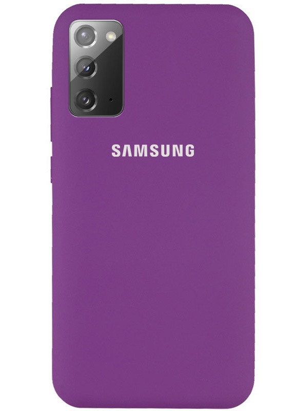 Чехол Silicone Cover Full Protective (AA) для Samsung Galaxy Note 20 Фиолетовый / Grape (is_00000037988_44) Epik (238479667)