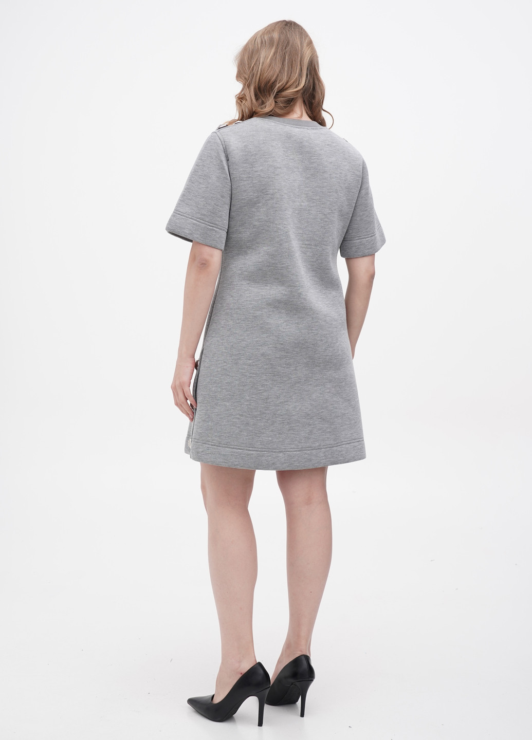 Світло-сіра кежуал сукня сукня-футболка Love Moschino меланжева