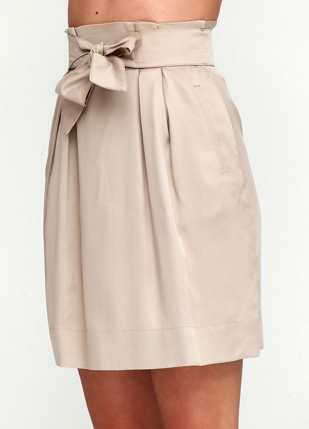 Светло-бежевая кэжуал юбка H&M мини