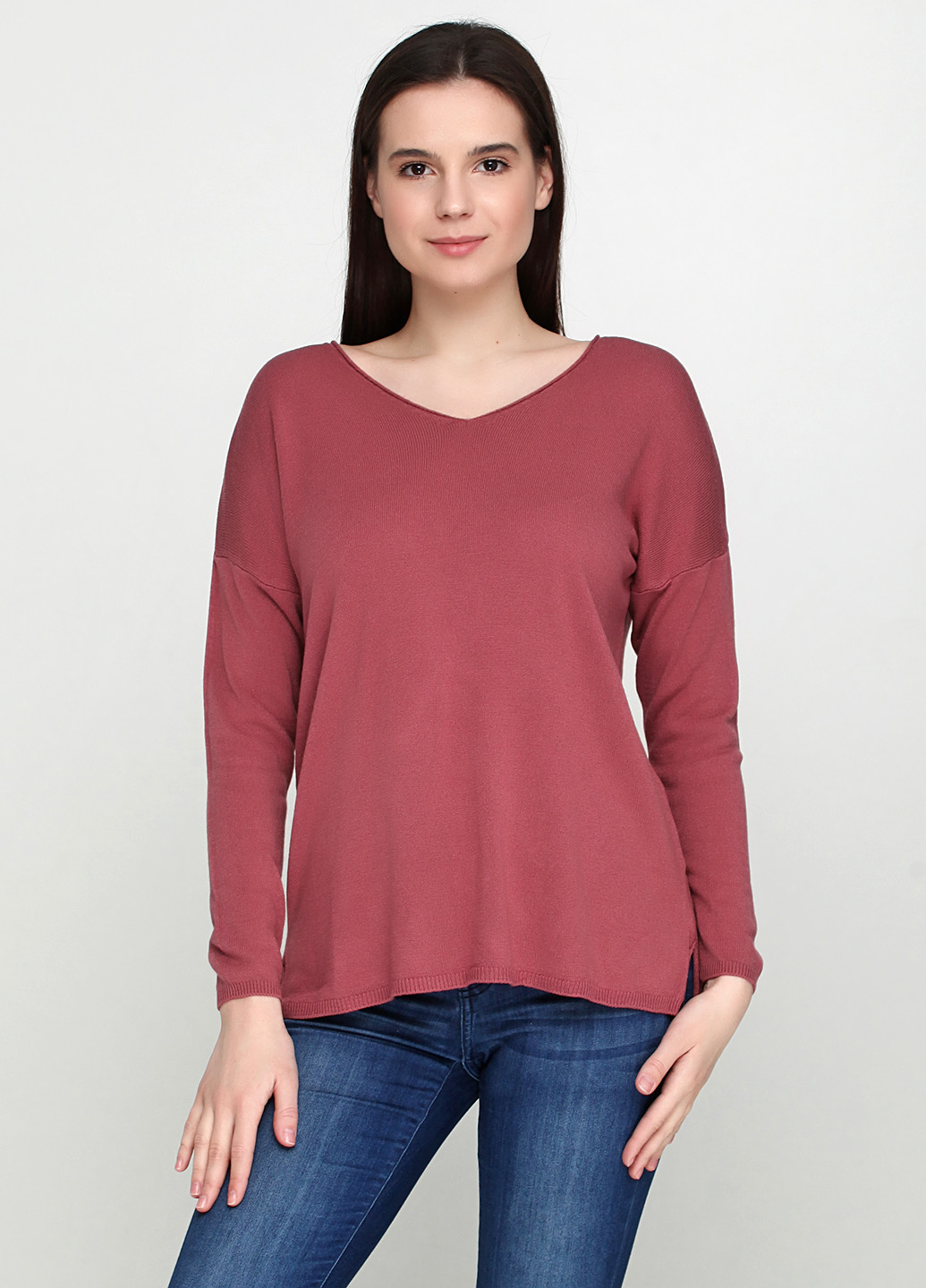 Темно-розовый демисезонный пуловер пуловер Fashion
