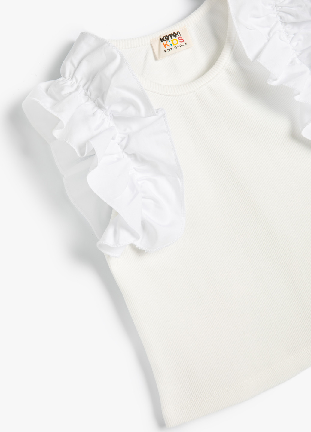 Молочная однотонная блузка KOTON летняя