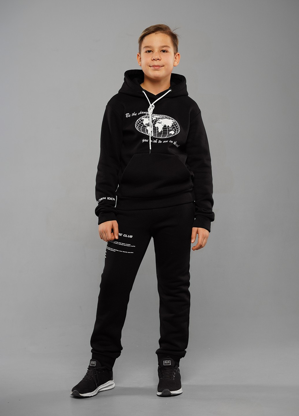 Черный зимний спортивный костюм с надписями Sinthia (205764277)