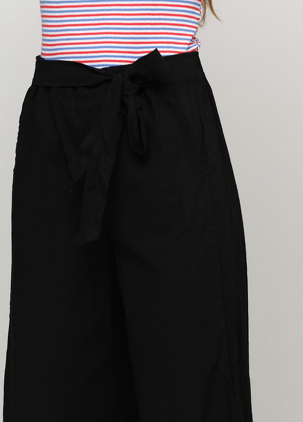 Черные кэжуал летние кюлоты брюки Terranova