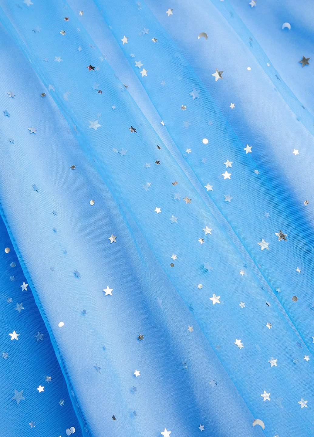 Голубое коктейльное платье бэби долл, с юбкой-солнце SHEIN однотонное