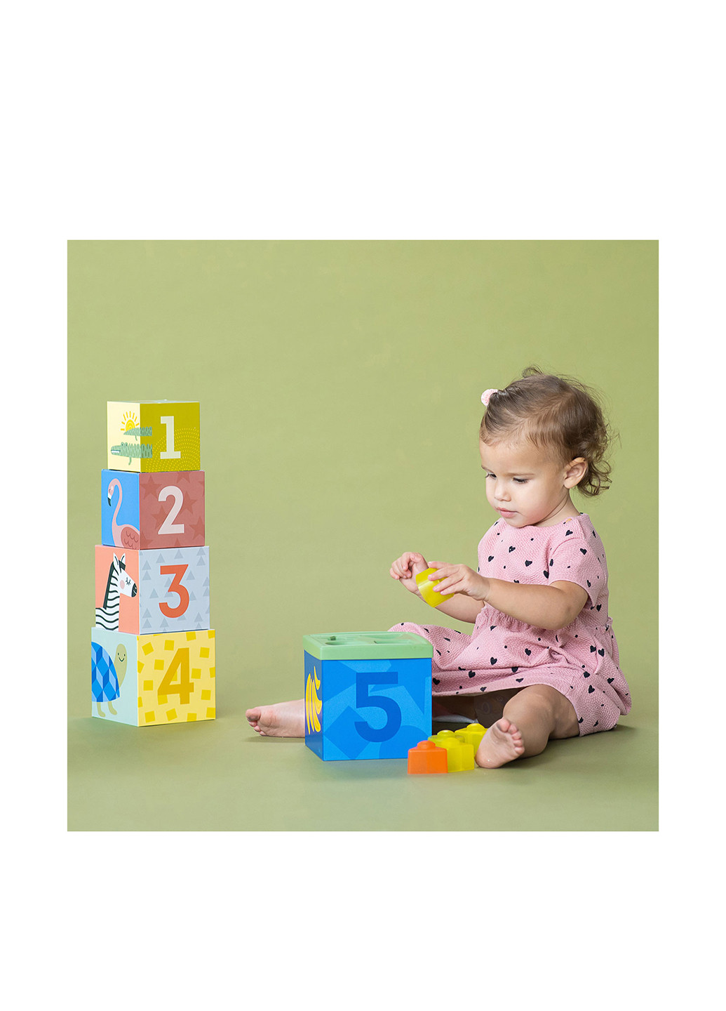 Сортер-пирамидка Кубики Африка, 15х15х20 см Taf Toys (253592952)