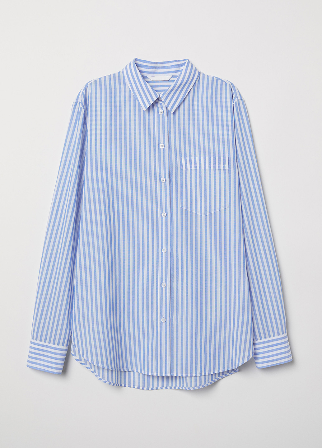 Светло-синяя кэжуал рубашка H&M