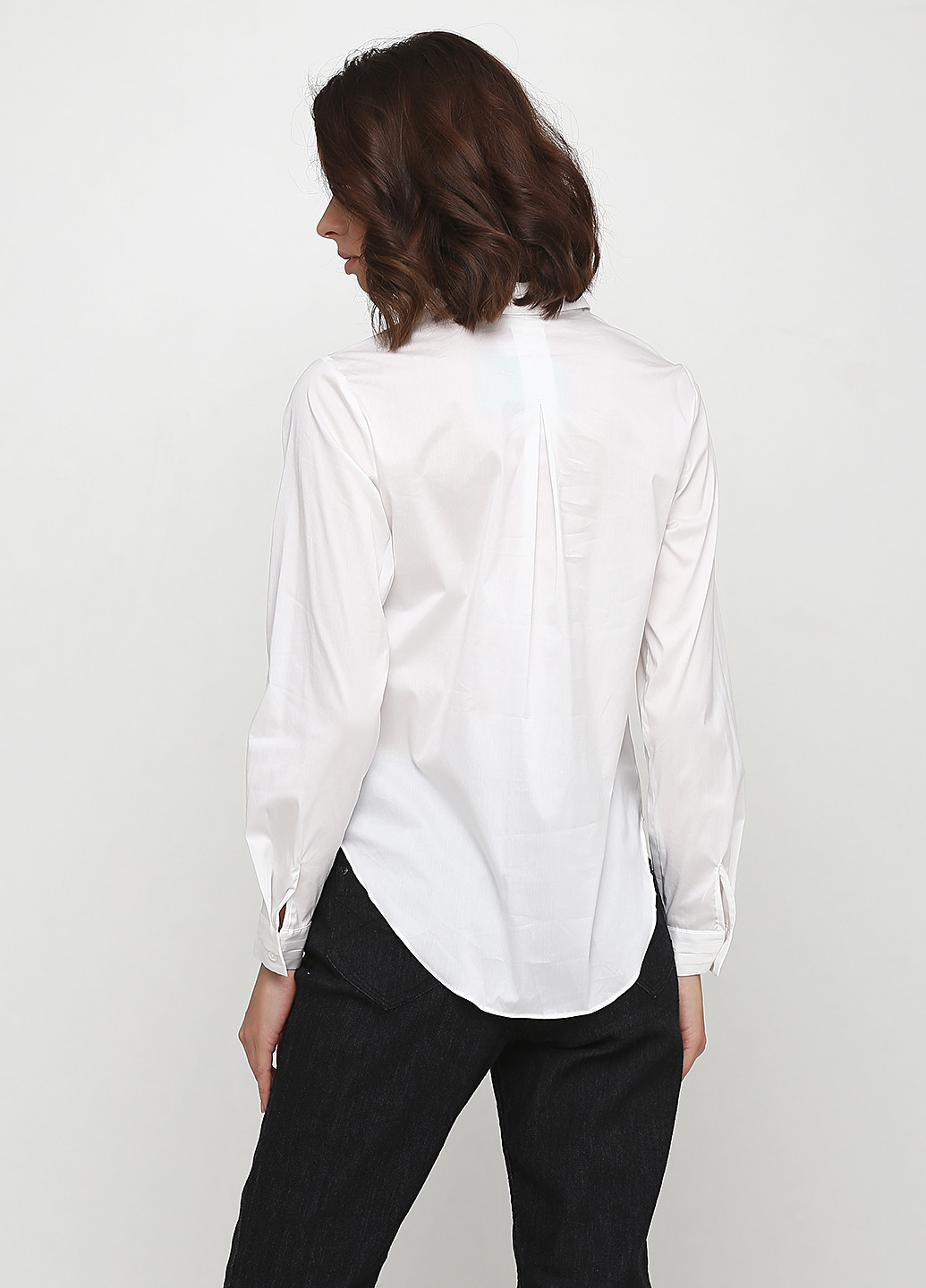 Белая классическая рубашка однотонная Linea с длинным рукавом