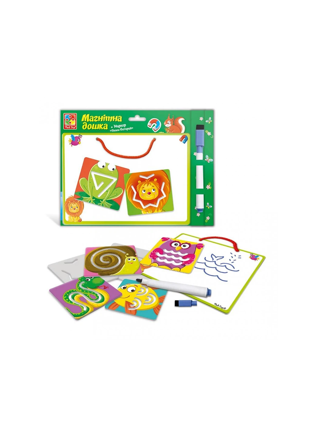 Магнітна дошка з трафаретами Друзі Vladi toys VT3601-16 (255292300)