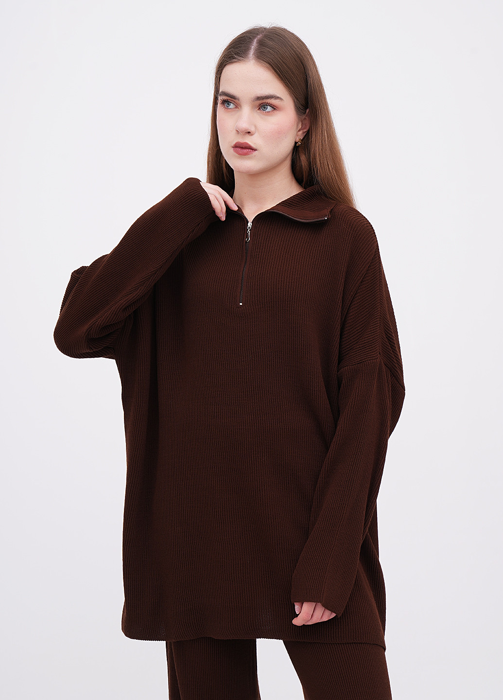 Коричневый демисезонный свитер EQUILIBRI