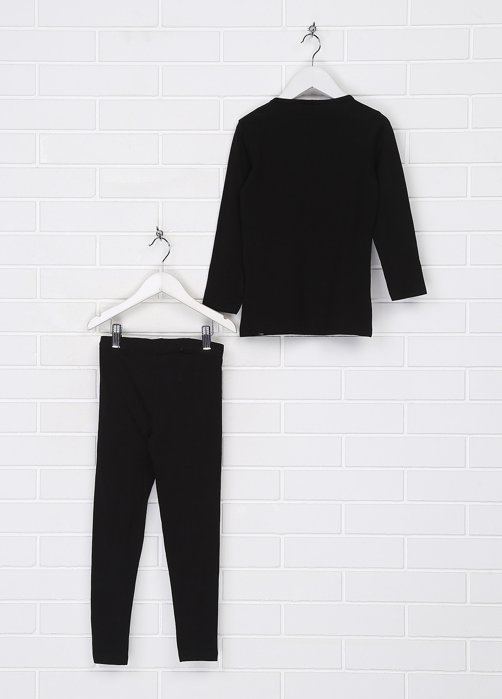 Чорна всесезон піжама (лонгслів, брюки) лонгслив + брюки Kiki& Koko