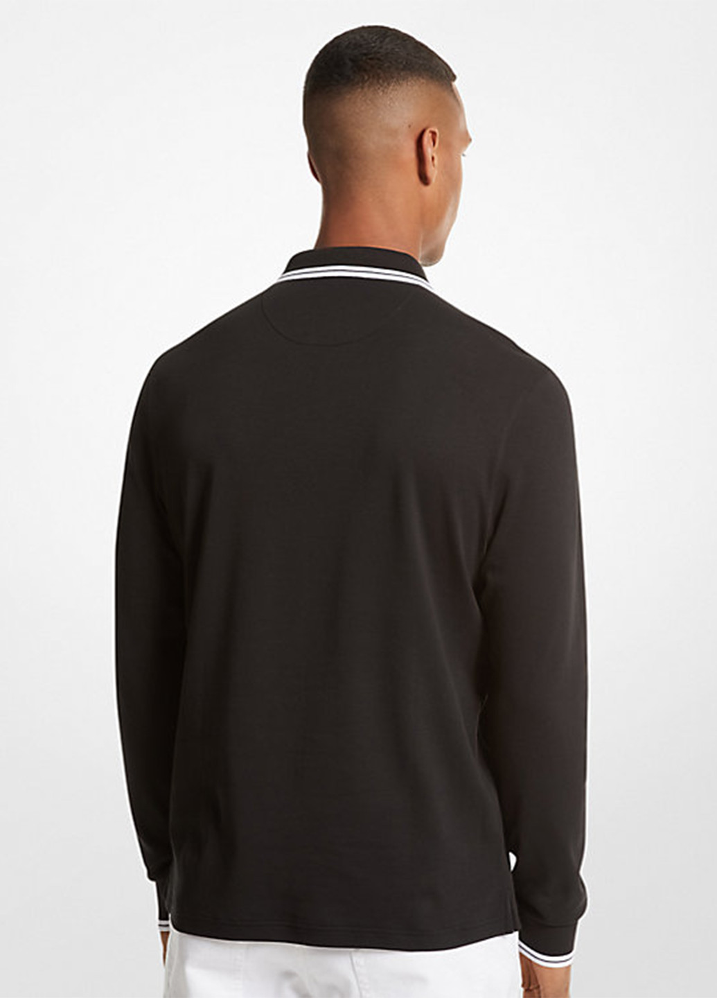 Черная футболка-поло для мужчин Michael Kors однотонная