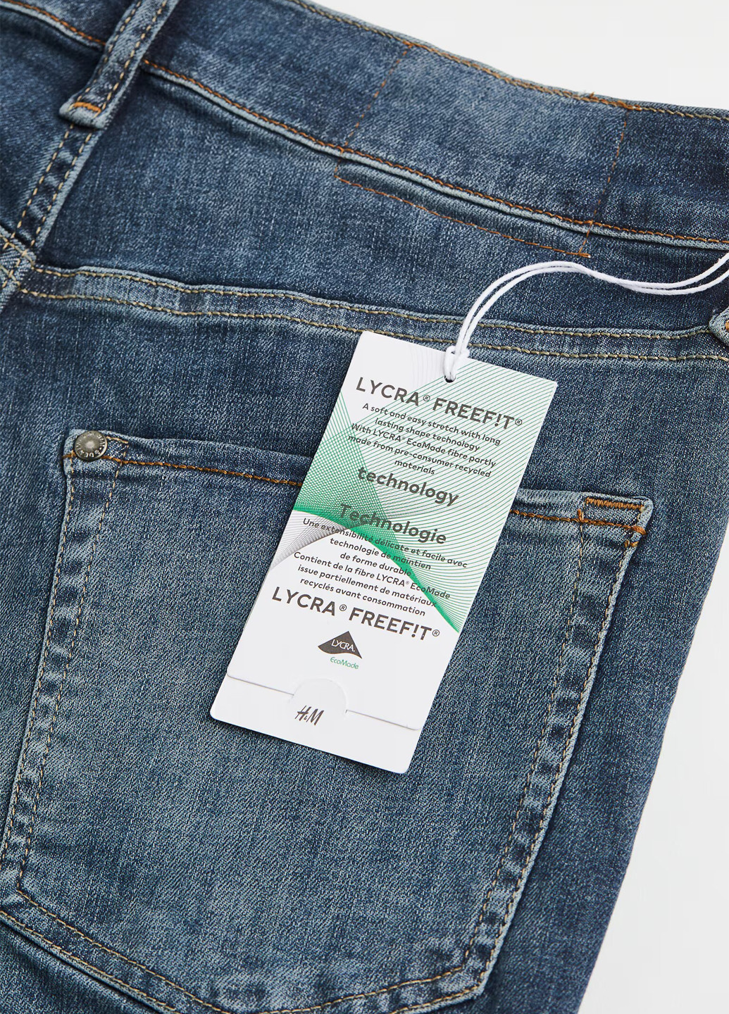 Синие демисезонные прямые джинсы H&M
