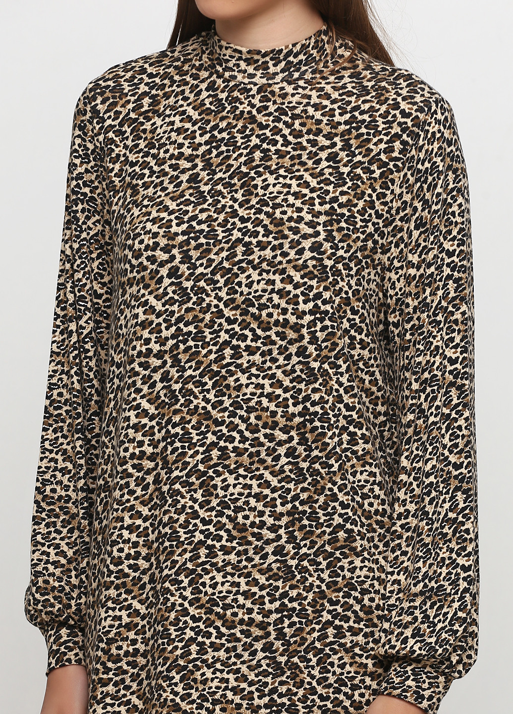 Комбинированное кэжуал платье BRANDTEX COPENHAGEN леопардовый