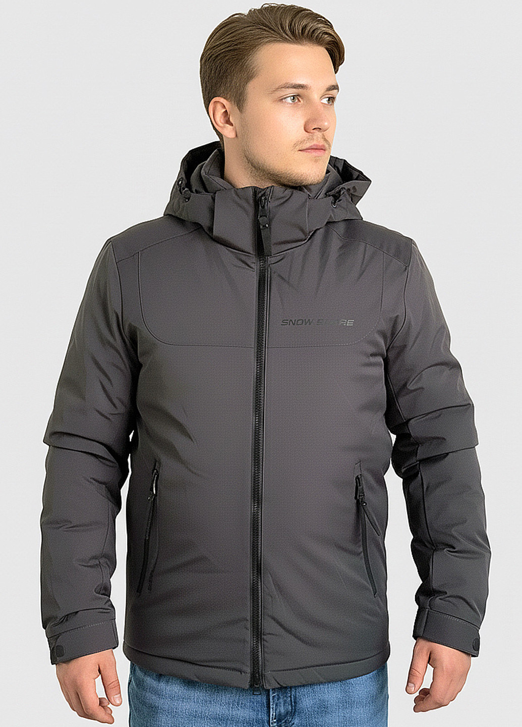 Серая зимняя куртка Sun's House