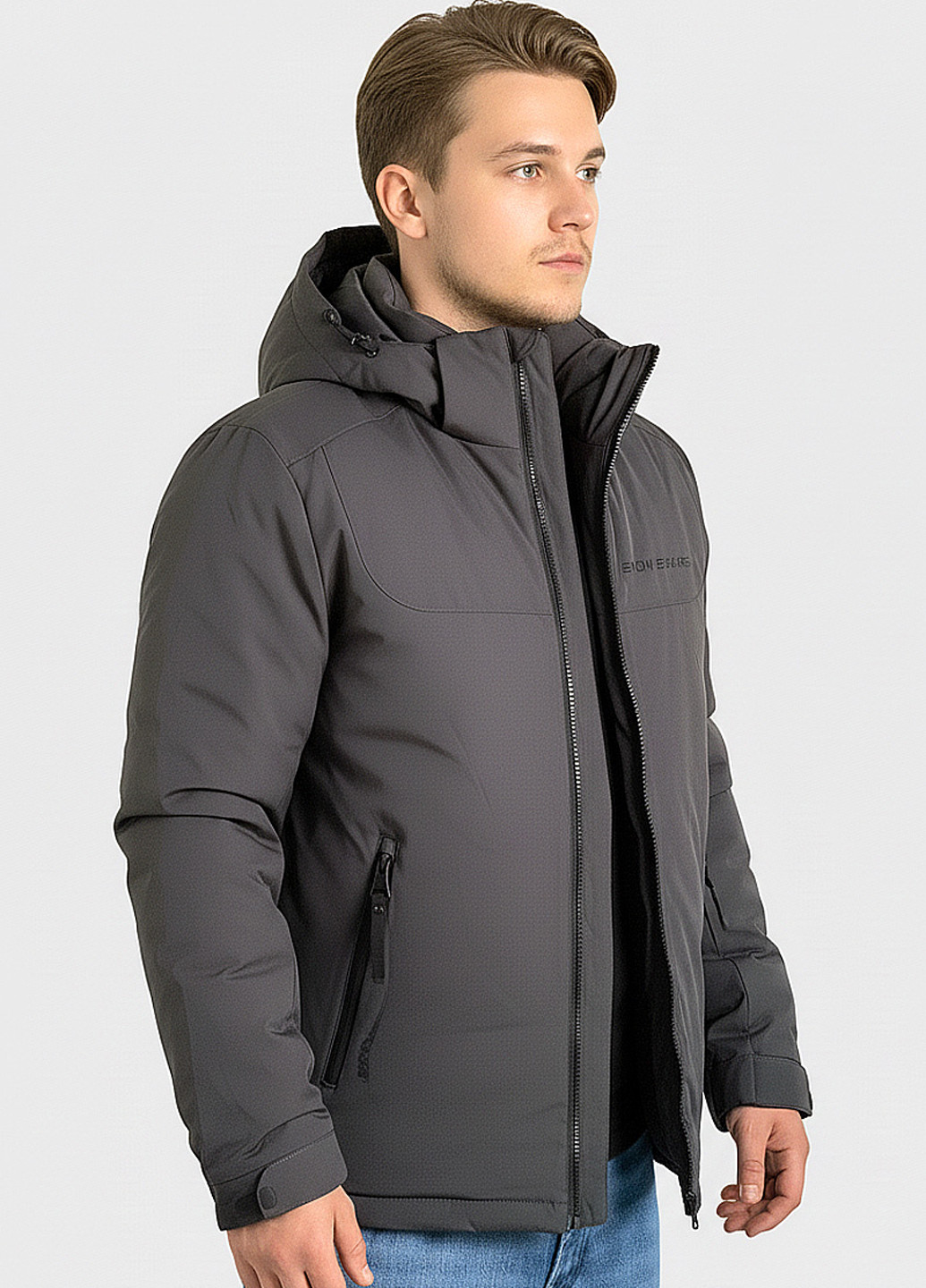 Серая зимняя куртка Sun's House