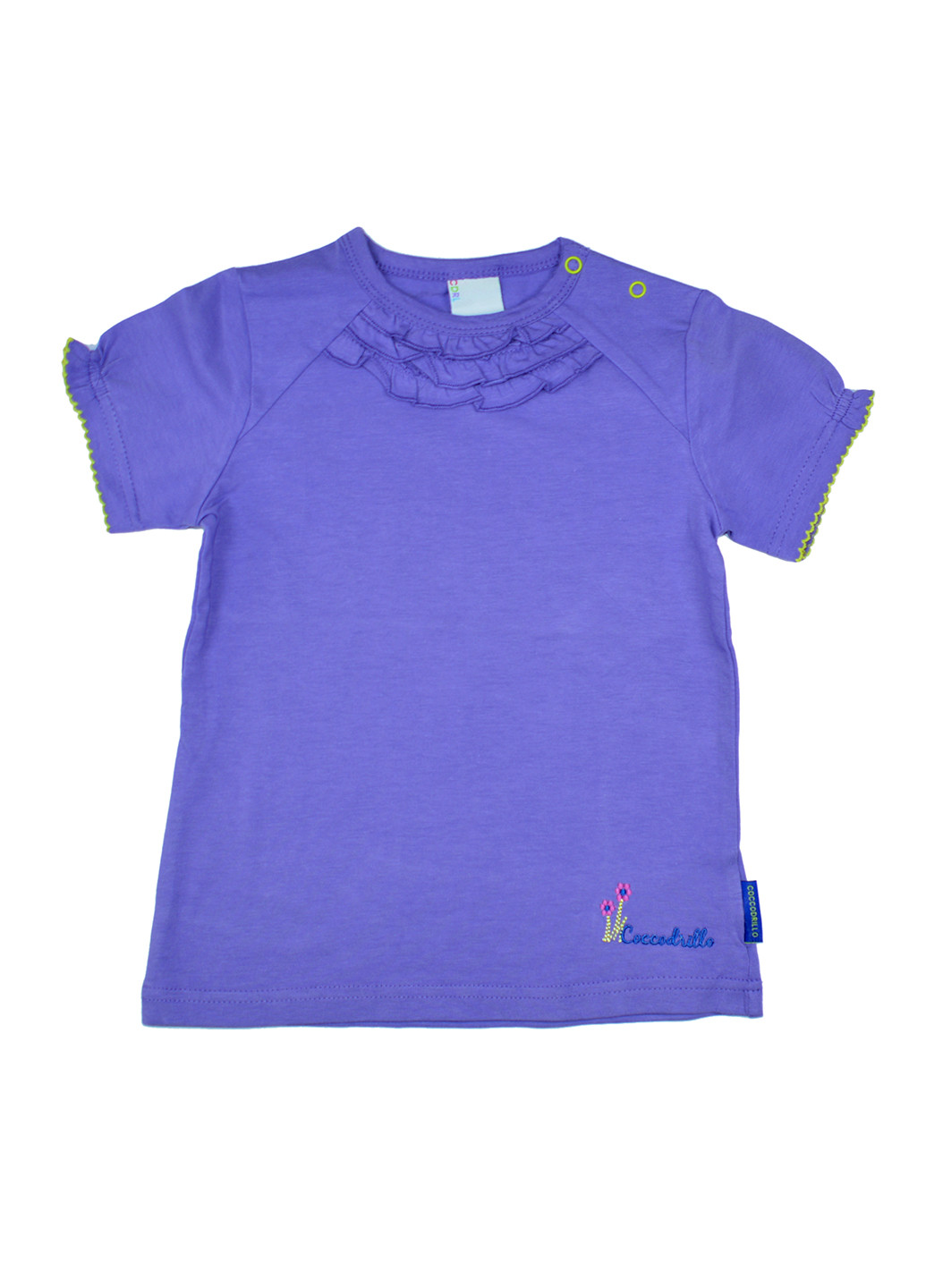 Фиолетовая летняя футболка с коротким рукавом Coccodrillo