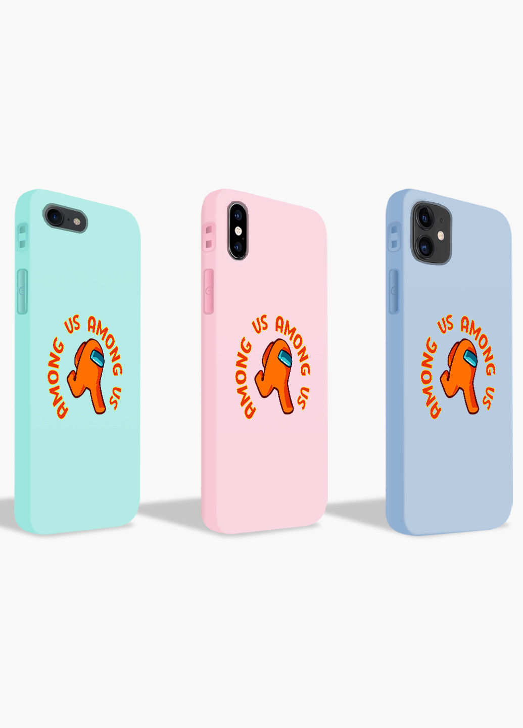 Чохол силіконовий Apple Iphone Xs Амонг Ас Помаранчевий (Among Us Orange) (8938-2408) MobiPrint (219556368)