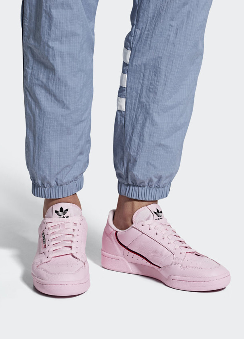 Розовые демисезонные кроссовки adidas Continental 80