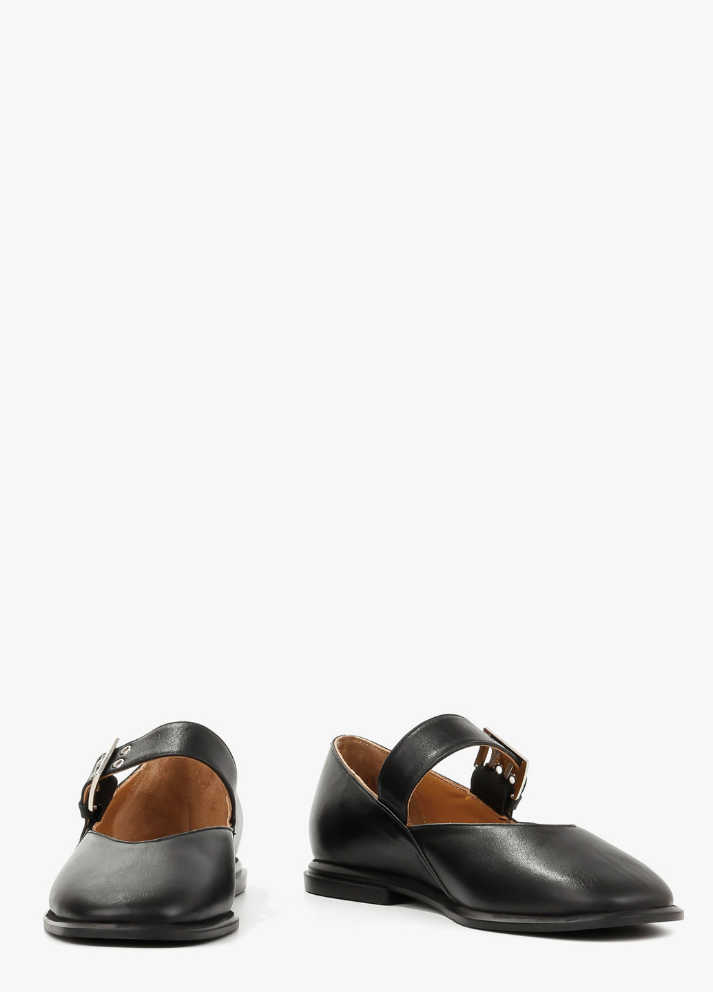 Женские балетки Le'BERDES | чёрные однотонные без декора натуральная кожа (307526265)