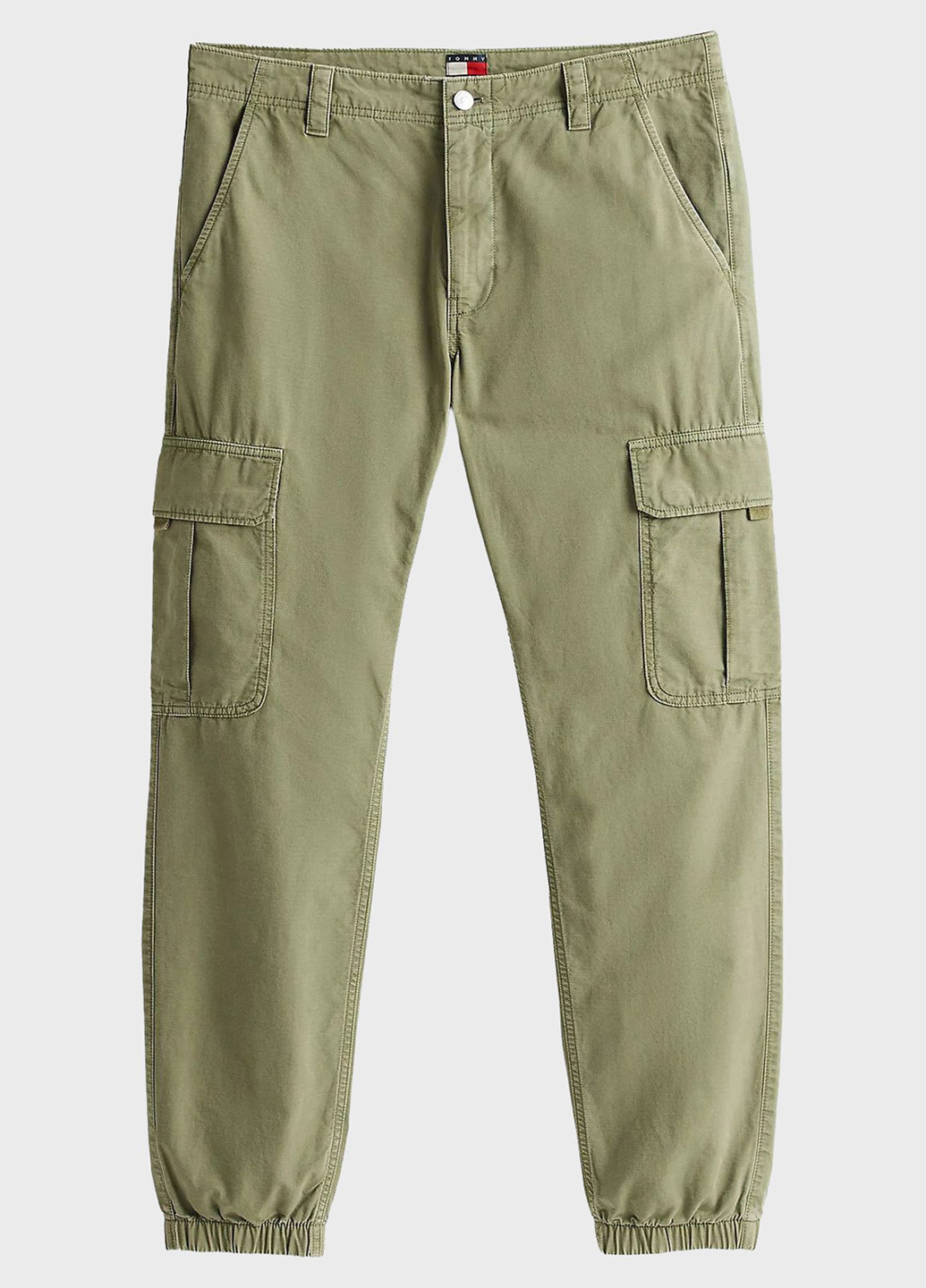 Оливковые кэжуал демисезонные джоггеры, карго брюки Tommy Jeans