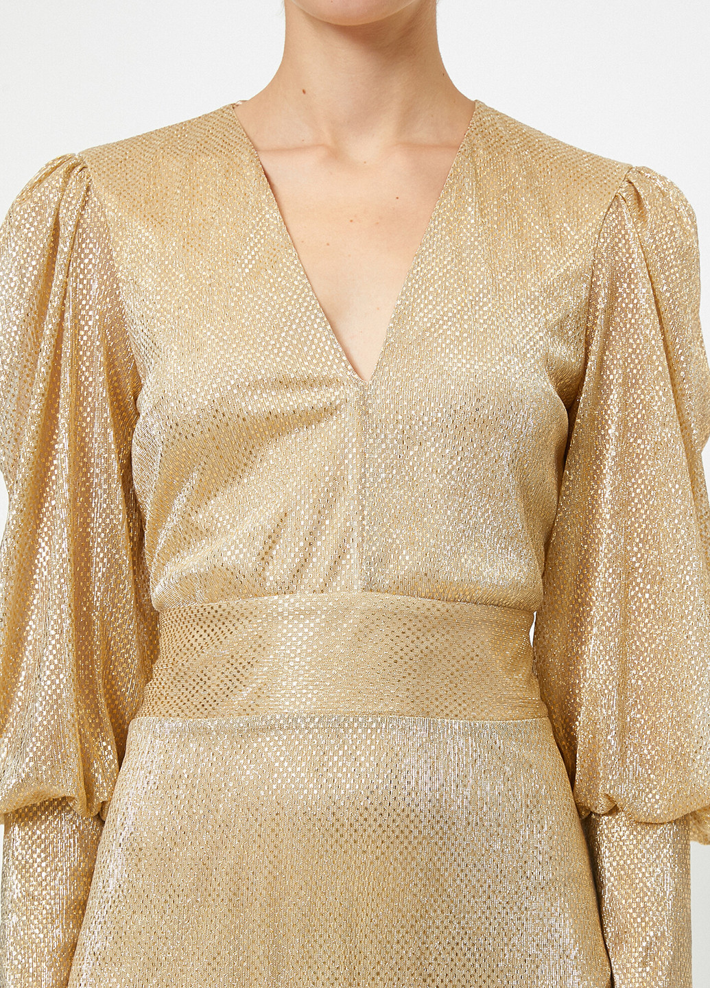 Золотой вечернее платье KOTON однотонное