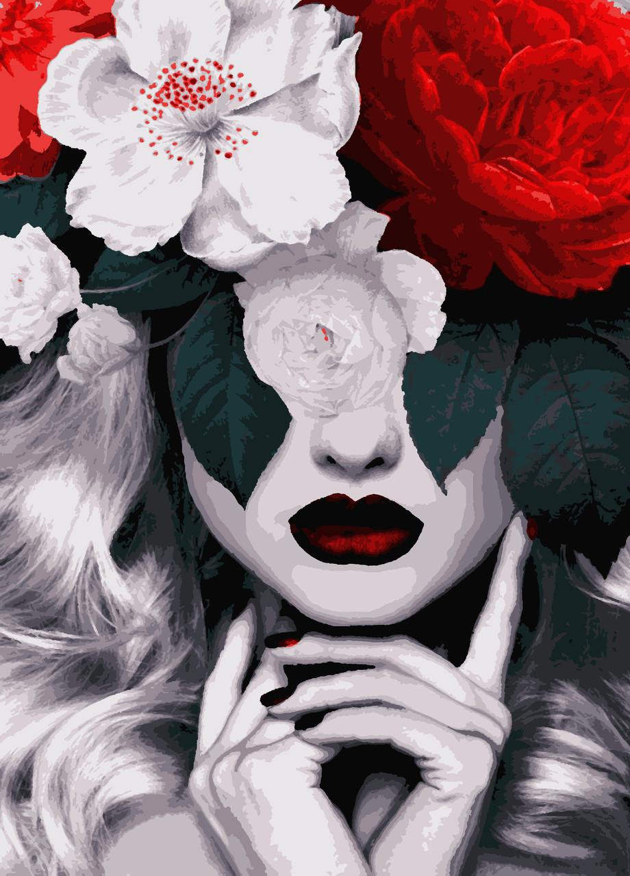 Картины по номерам "Женщина-цветок" 50*60 см No Brand (254584030)