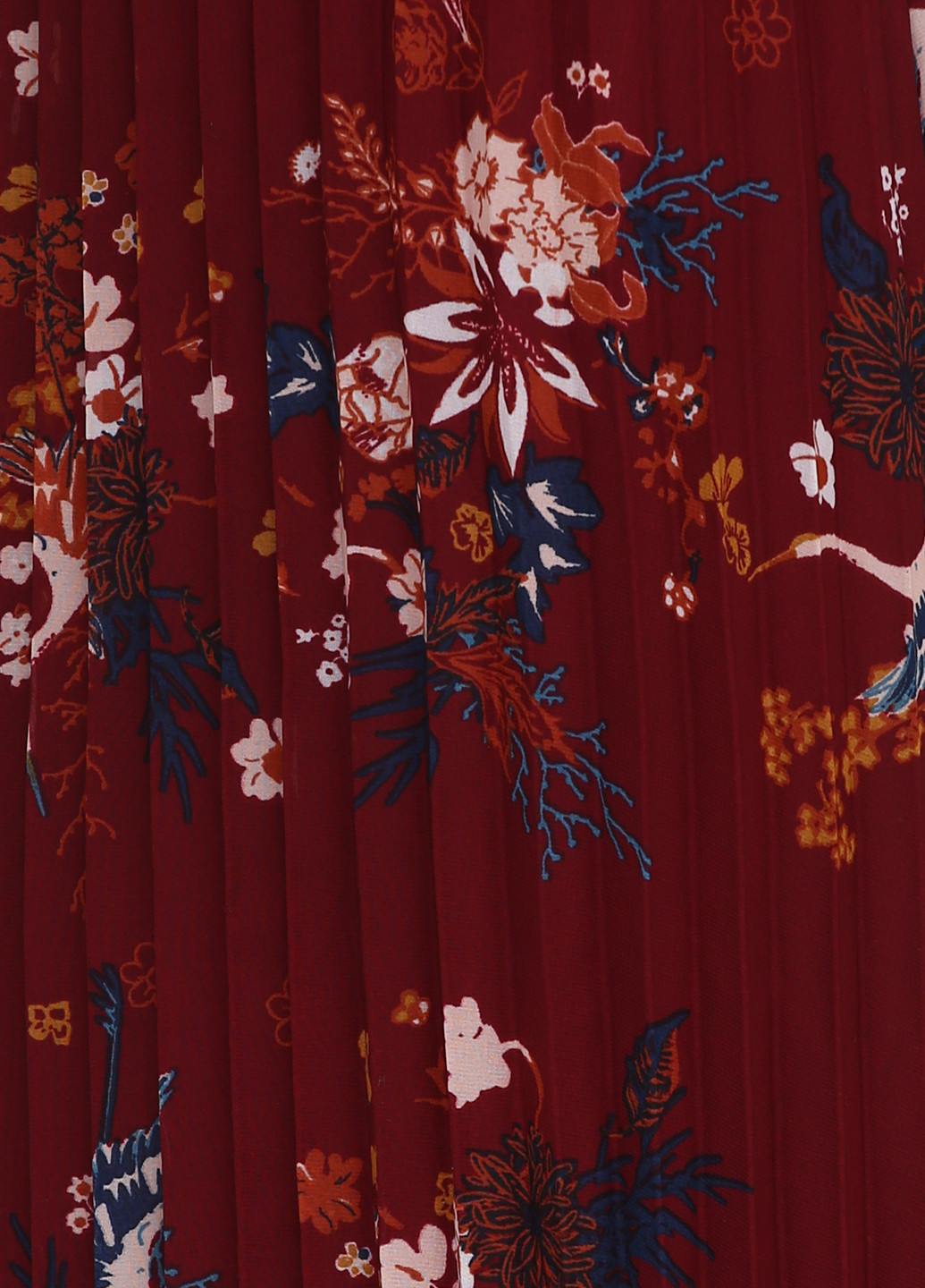 Бордовая кэжуал цветочной расцветки юбка Kiabi миди