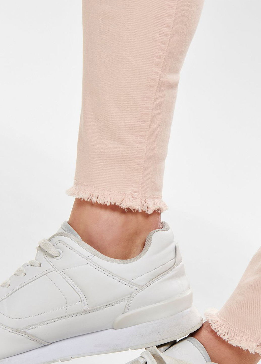 Светло-розовые кэжуал летние брюки Only
