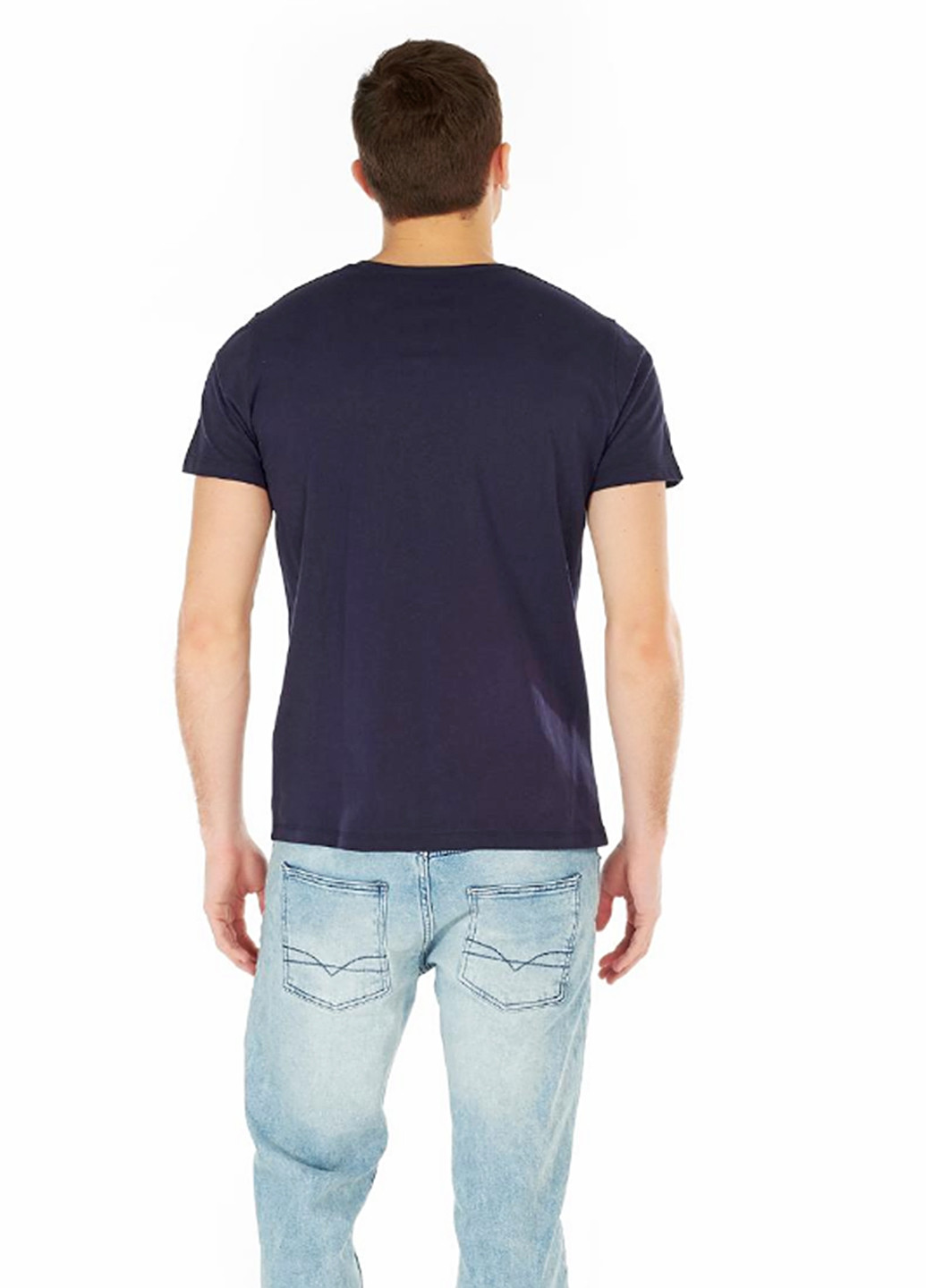 Темно-синяя футболка с коротким рукавом Alcott