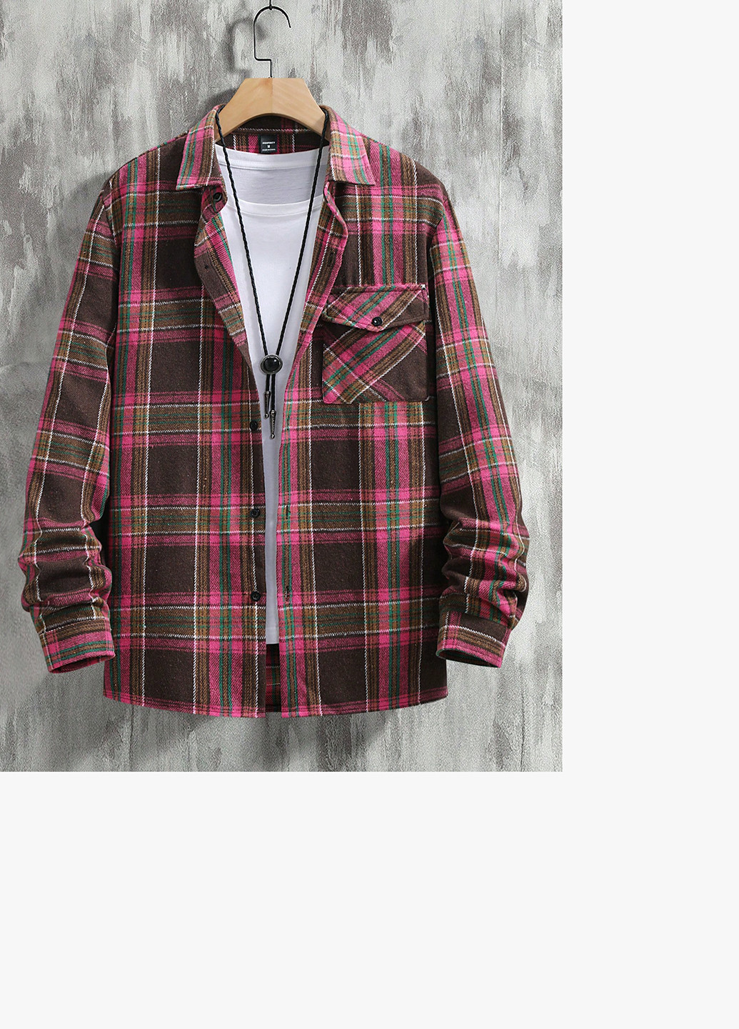 Цветная кэжуал рубашка в клетку SHEIN