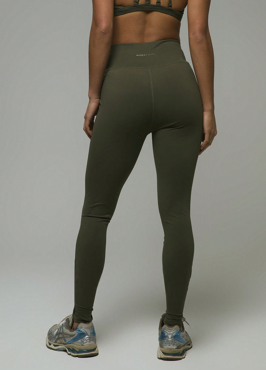 Хаки демисезонные леггинсы SHEIN