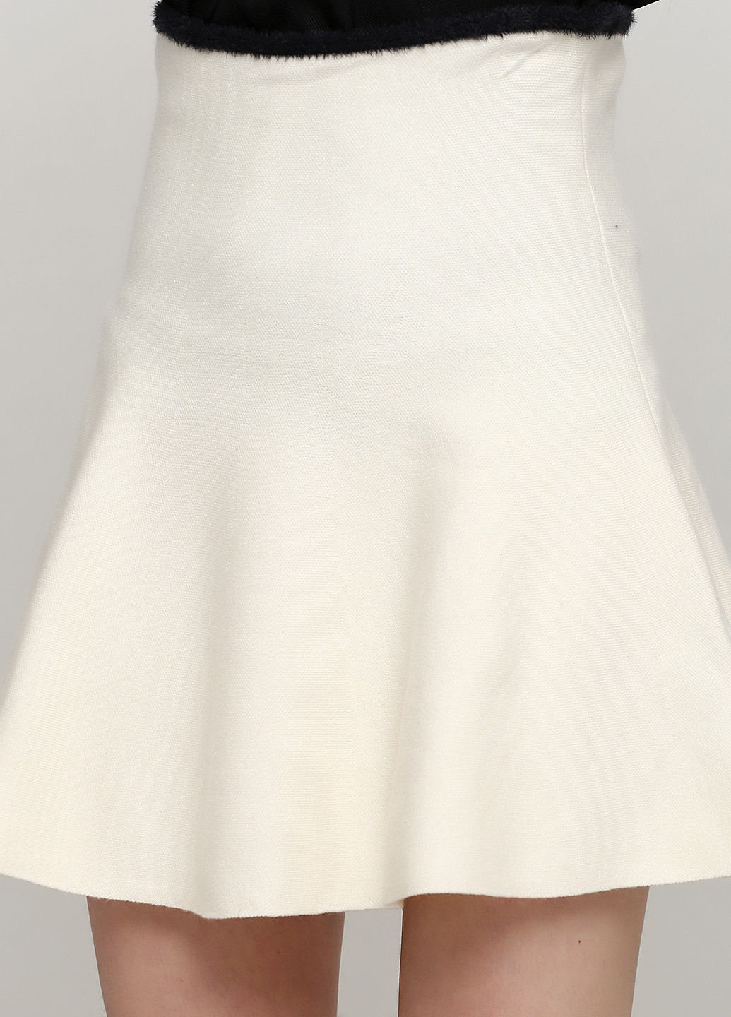Молочная кэжуал однотонная юбка Zara