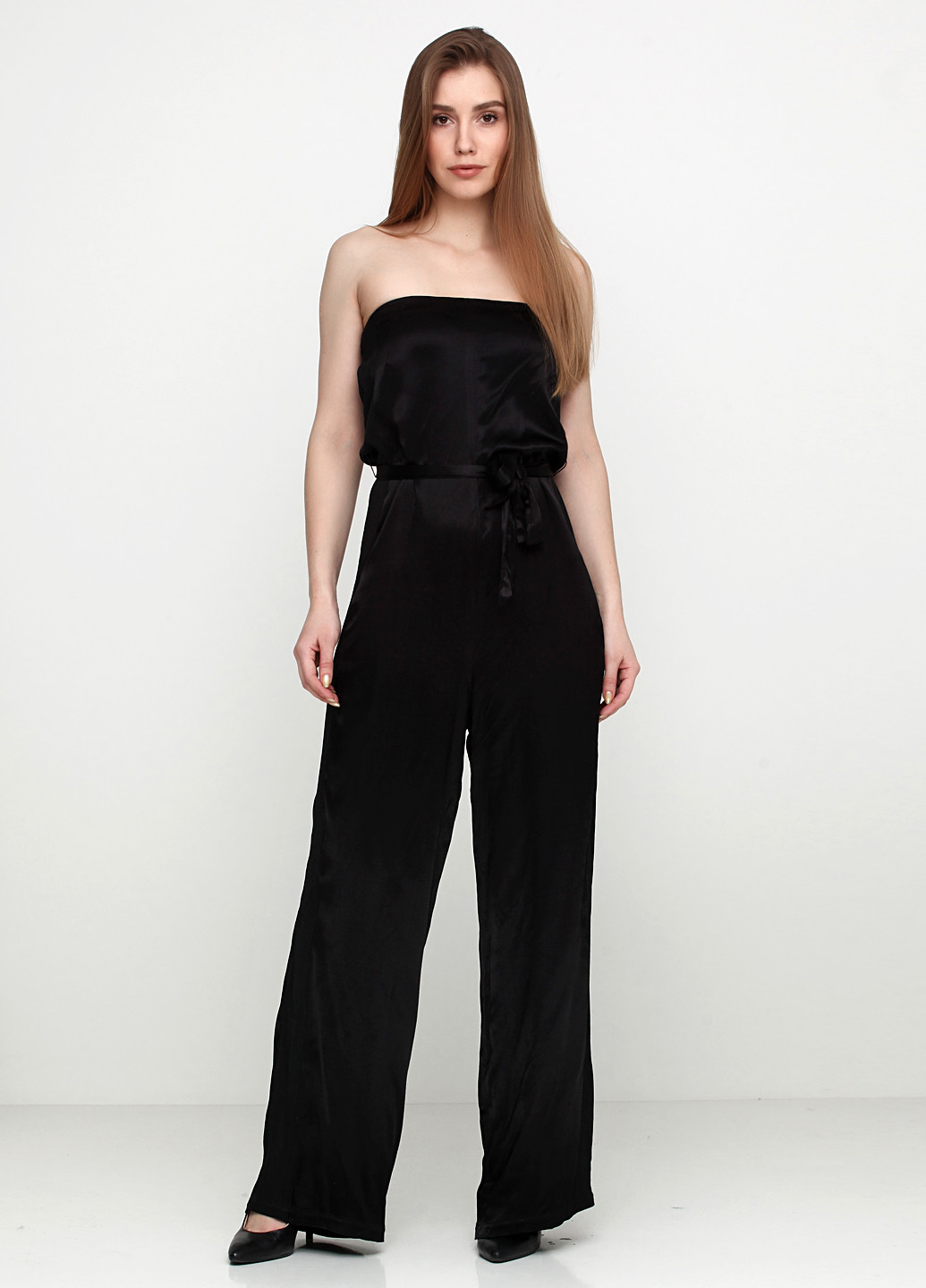 Комбінезон MBYM комбінезон-брюки однотонний чорний кежуал