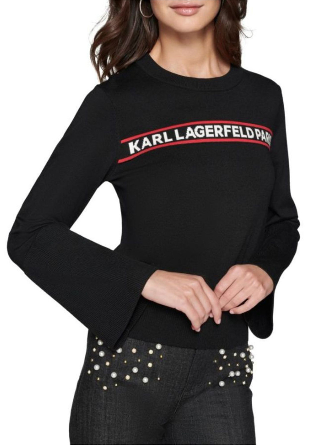 Чорний демісезонний джемпер джемпер Karl Lagerfeld