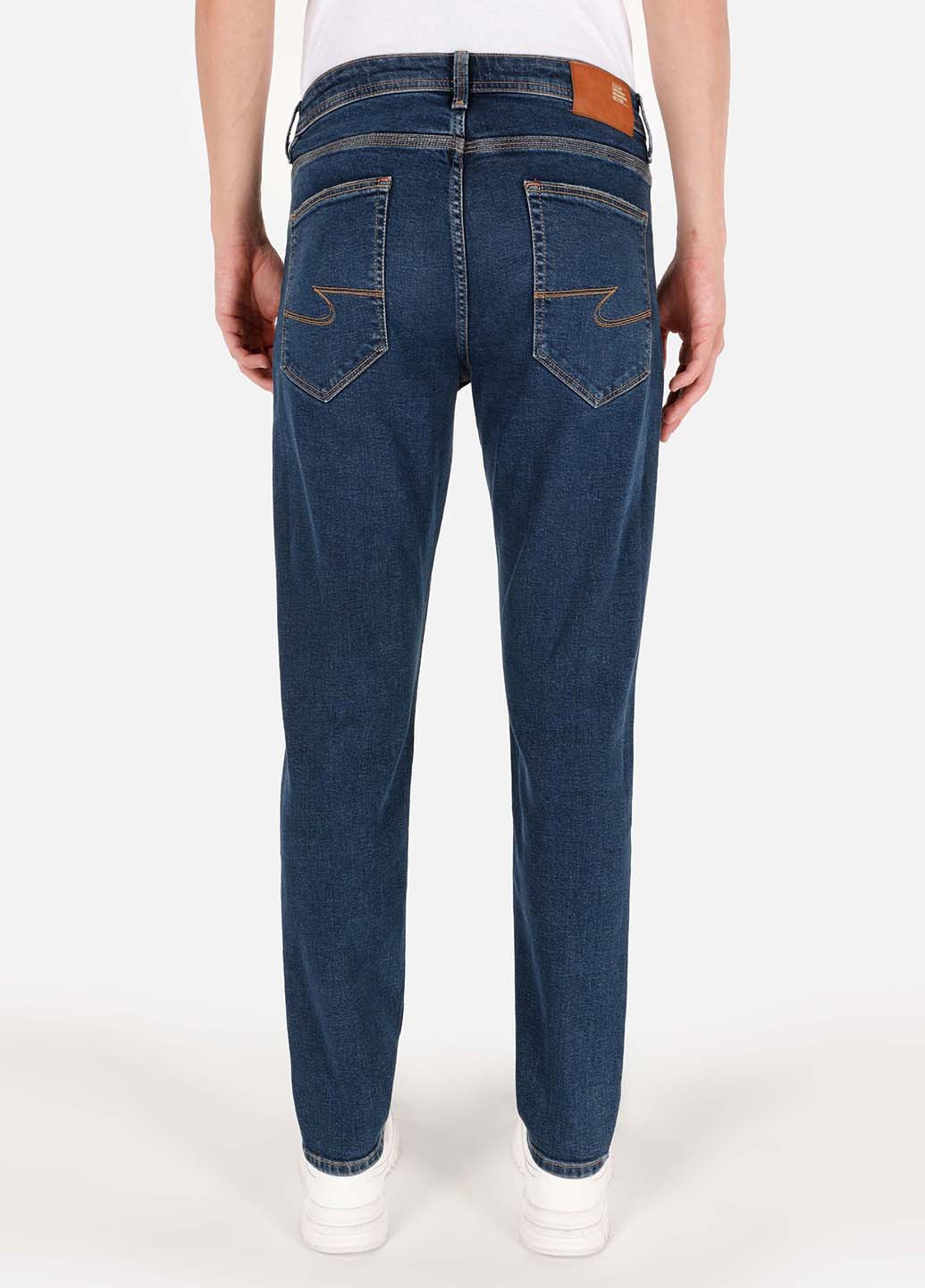 Темно-синие демисезонные зауженные джинсы Colin's