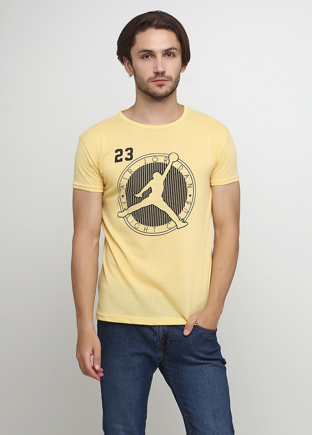 Желтая летняя футболка Exelen